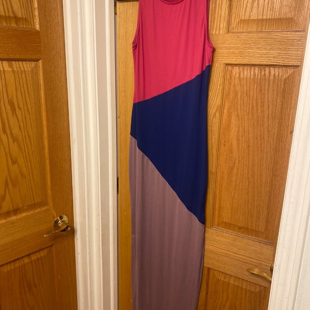 Women's colorblock Pattern Long Lillys Closet Dress (Large)